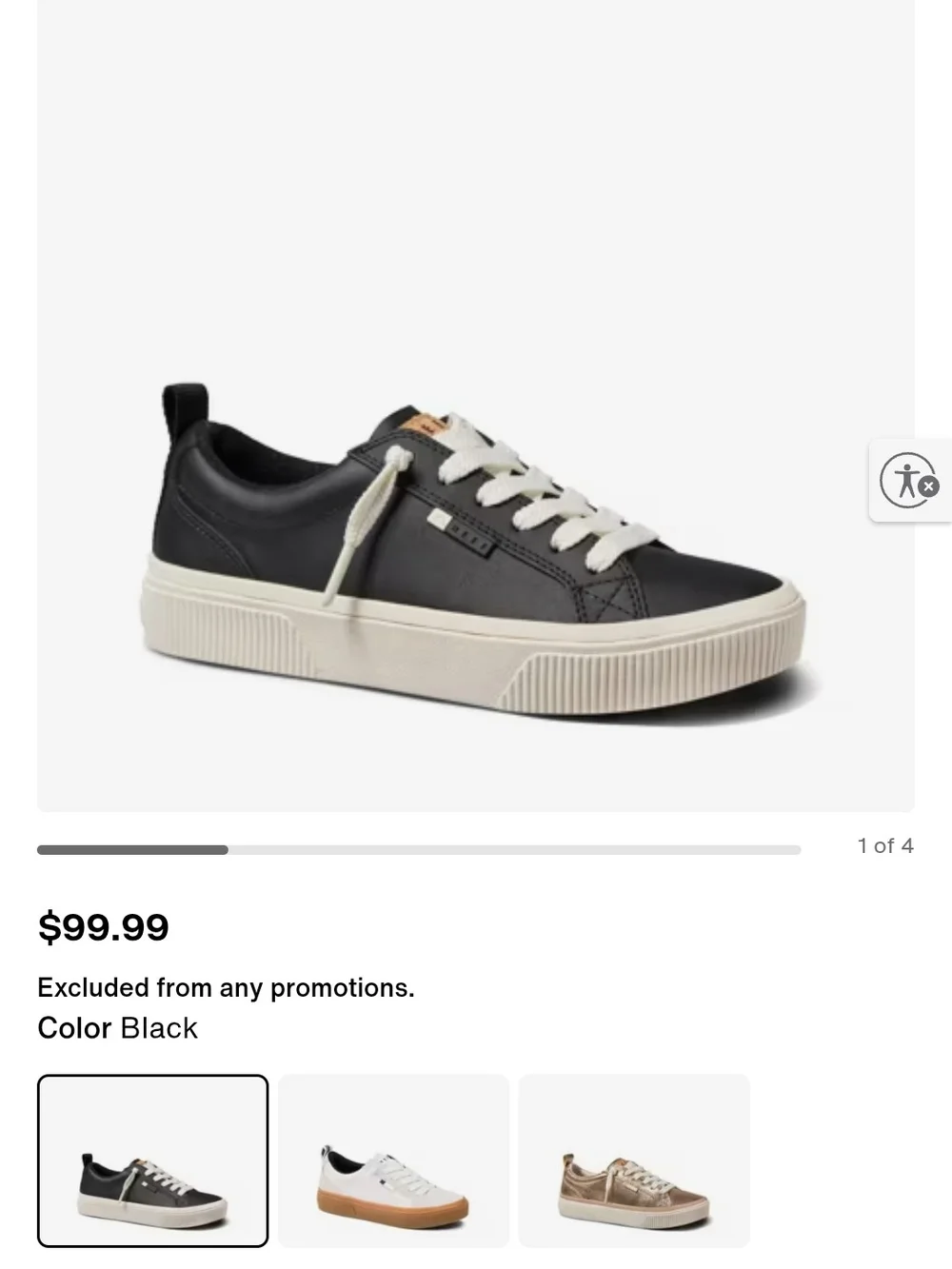 Women’s REEF Lay Day Dawn Black Low-Top Casual Sneakers with White Laces